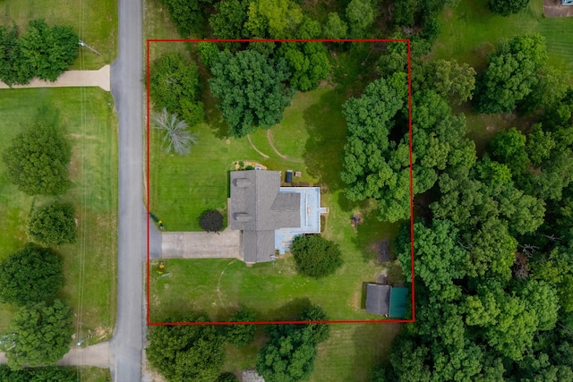 115 Pin Oaks Ln, Hohenwald, TN 38462 - aerial view of property and surrounding area with property boundaries highlighted