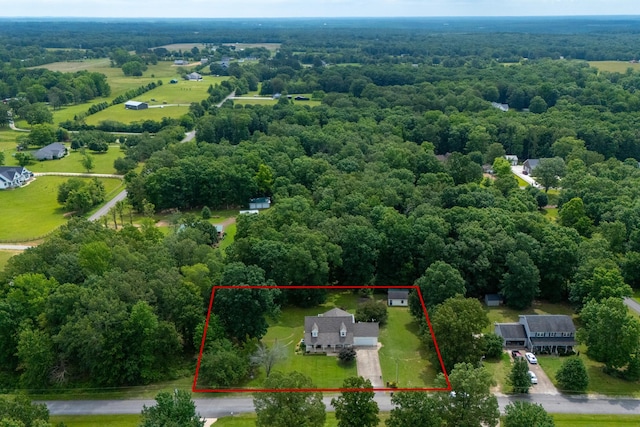 115 Pin Oaks Ln, Hohenwald, TN 38462 - aerial view of property's location with a heavily wooded area and property parcel outlined