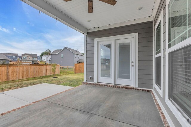 4015 Brazelton Way, Fairview, TN 37062 - view of patio with ceiling fan and a residential view
