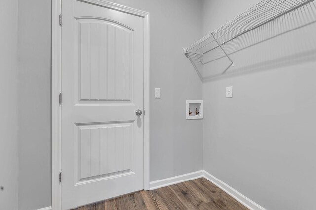 4015 Brazelton Way, Fairview, TN 37062 - washroom with washer hookup, dark wood-style floors, and baseboards