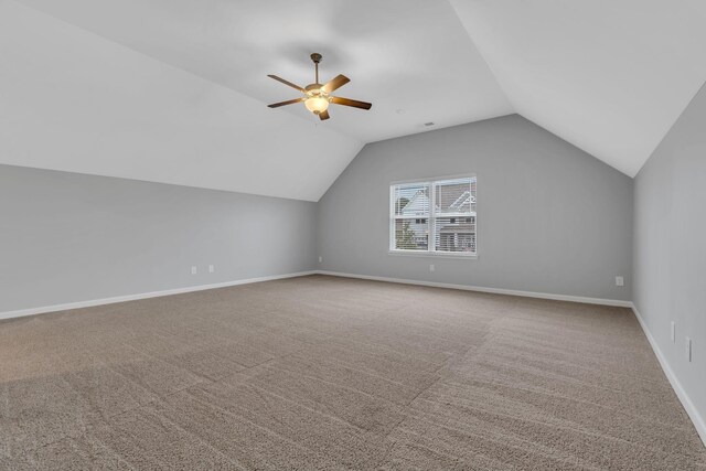 4015 Brazelton Way, Fairview, TN 37062 - bonus room with lofted ceiling, carpet floors, a ceiling fan, and baseboards