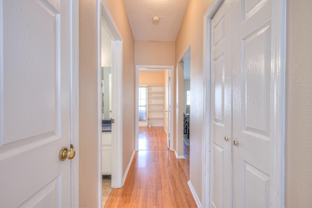 302 Laurel Hill Dr, Old Hickory, TN 37138 - hallway featuring light wood finished floors, baseboards, and a textured ceiling