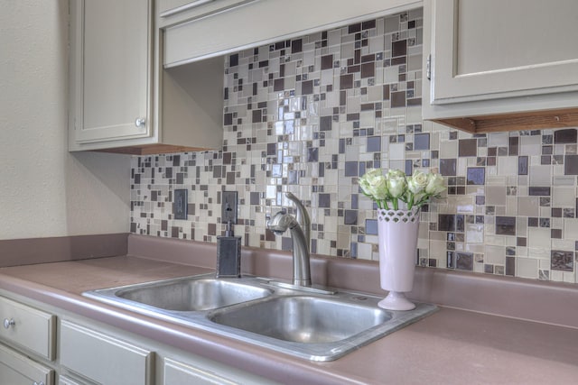 302 Laurel Hill Dr, Old Hickory, TN 37138 - kitchen with a sink and tasteful backsplash