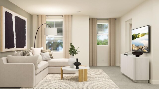 3438 Dench Dr, Murfreesboro, TN 37130 - living room featuring light colored carpet and baseboards