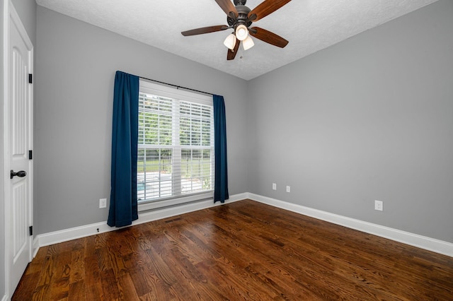 167 Lancaster St, Hillsboro, TN 37342 - unfurnished room with baseboards, a ceiling fan, wood finished floors, and a textured ceiling