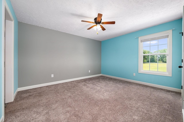 167 Lancaster St, Hillsboro, TN 37342 - carpeted spare room featuring a textured ceiling, ceiling fan, and baseboards