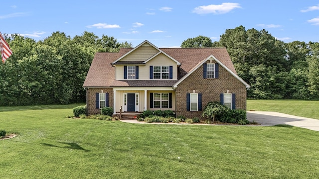 167 Lancaster St, Hillsboro, TN 37342 - view of front of house with a front lawn, brick siding, and a shingled roof