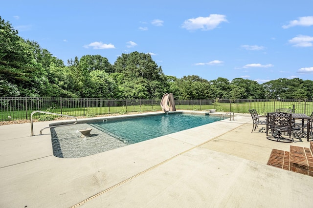 167 Lancaster St, Hillsboro, TN 37342 - view of pool with a patio, a water slide, and view of wooded area