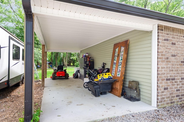 349 Dawn Dr, Cedar Hill, TN 37032 - view of patio / terrace featuring an attached carport