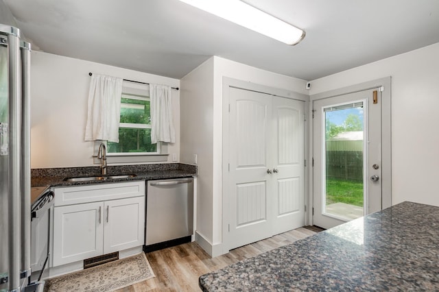 349 Dawn Dr, Cedar Hill, TN 37032 - kitchen with stainless steel appliances, a sink, light wood finished floors, and plenty of natural light