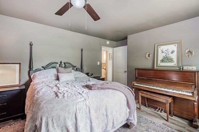 349 Dawn Dr, Cedar Hill, TN 37032 - bedroom featuring wood finished floors and a ceiling fan