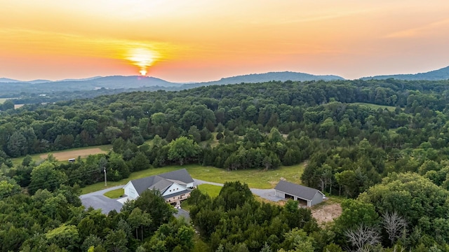 2825 Oregon Rd, Milton, TN 37118 - aerial view at dusk of a mountain view and a view of trees