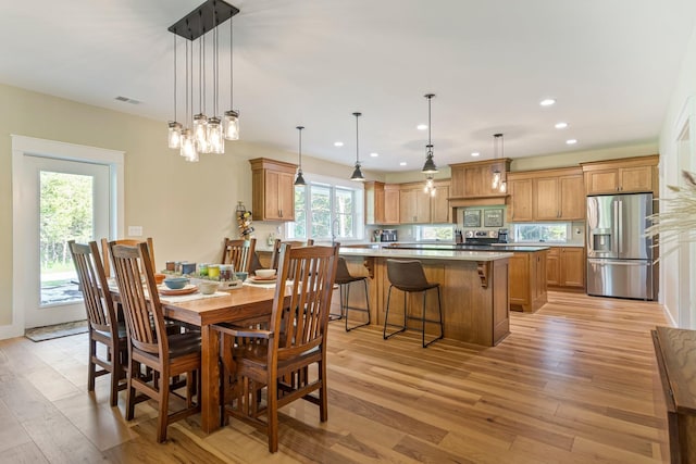 2825 Oregon Rd, Milton, TN 37118 - dining room featuring recessed lighting and light wood-style flooring