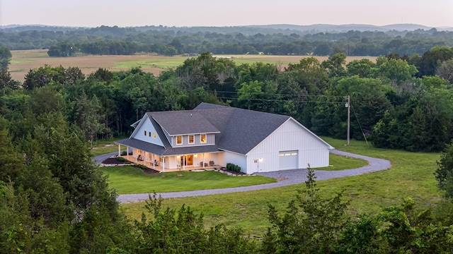 2825 Oregon Rd, Milton, TN 37118 - aerial view of property and surrounding area with a heavily wooded area