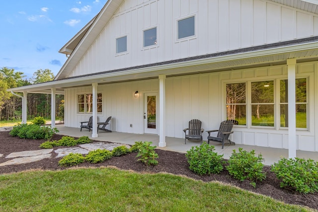 2825 Oregon Rd, Milton, TN 37118 - rear view of house featuring covered porch and board and batten siding