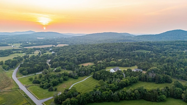 2825 Oregon Rd, Milton, TN 37118 - aerial view at dusk of a mountain view and a forest view
