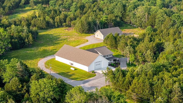 2825 Oregon Rd, Milton, TN 37118 - view from above of property with a heavily wooded area
