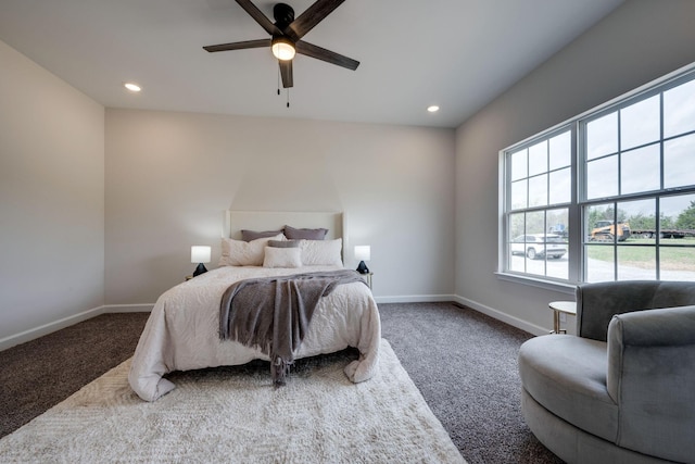 1502 Rock Springs Rd, Cumberland Furnace, TN 37051 - bedroom featuring carpet flooring, baseboards, recessed lighting, and ceiling fan