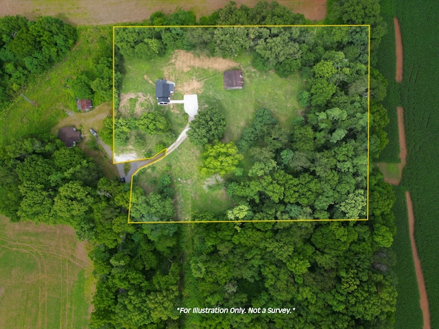 325 Francis Rd, Decherd, TN 37324 - aerial overview of property's location featuring property boundaries highlighted