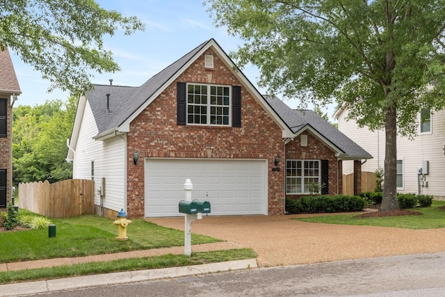 3164 Winberry Dr, Franklin, TN 37064 - traditional-style house featuring an attached garage, brick siding, driveway, and a shingled roof