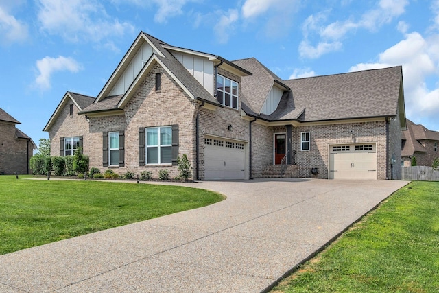 2732 Cherrydale Dr, Lebanon, TN 37087 - craftsman-style home with brick siding, board and batten siding, driveway, and roof with shingles