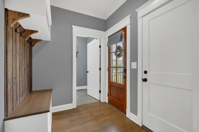 2732 Cherrydale Dr, Lebanon, TN 37087 - mudroom featuring baseboards and wood finished floors