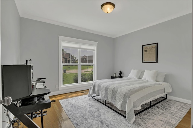 2732 Cherrydale Dr, Lebanon, TN 37087 - bedroom with crown molding, baseboards, and wood finished floors
