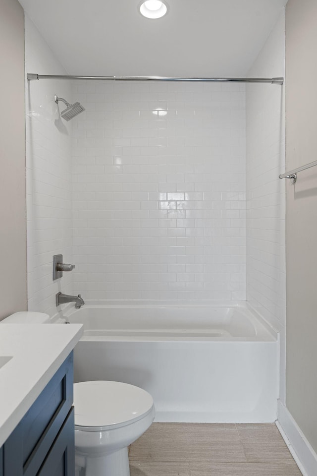 1512 Dr D B Todd Jr Blvd, Nashville, TN 37208 - bathroom with vanity, toilet, shower / tub combination, and baseboards