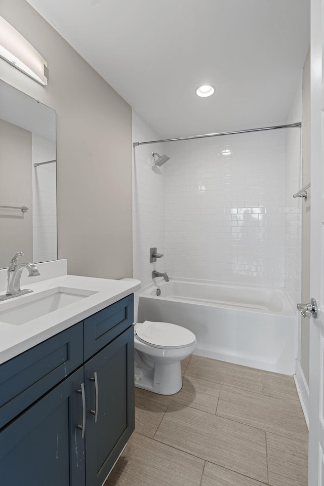 1512 Dr D B Todd Jr Blvd, Nashville, TN 37208 - bathroom with vanity, shower / tub combination, toilet, and recessed lighting