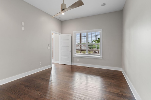 1512 Dr D B Todd Jr Blvd, Nashville, TN 37208 - unfurnished room featuring ceiling fan, dark wood-type flooring, and baseboards