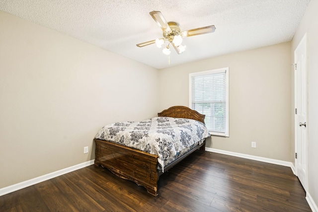 2118 Winthorne Ln, Murfreesboro, TN 37129 - bedroom with wood finished floors, baseboards, a textured ceiling, and a ceiling fan