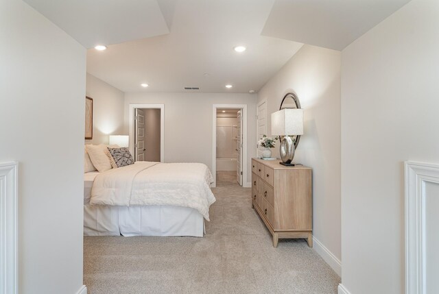 1077 Wrights Mill Rd Unit H-7, Spring Hill, TN 37174 - bedroom with light carpet, recessed lighting, baseboards, and ensuite bathroom