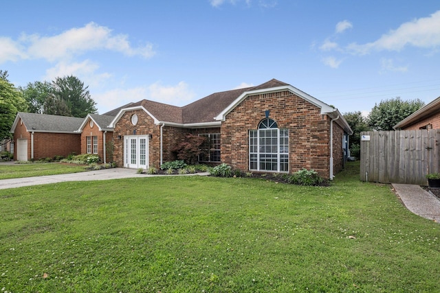 306 S Cameron Ct, Hermitage, TN 37076 - view of front of house featuring brick siding and french doors
