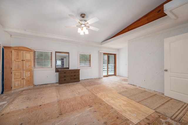 1791 Deer Creek Rd, Linden, TN 37096 - spare room featuring ceiling fan and lofted ceiling