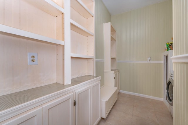 1791 Deer Creek Rd, Linden, TN 37096 - laundry area featuring light tile patterned floors