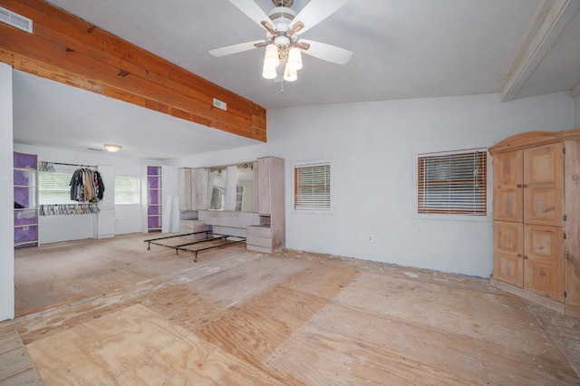 1791 Deer Creek Rd, Linden, TN 37096 - unfurnished living room with a ceiling fan