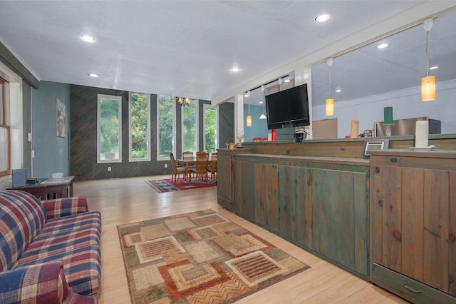 1791 Deer Creek Rd, Linden, TN 37096 - living room featuring light wood finished floors and recessed lighting