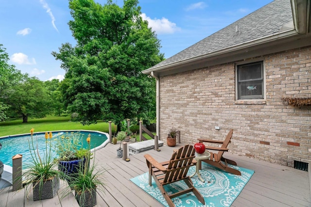 5544 S New Hope Rd, Hermitage, TN 37076 - deck with an outdoor pool and a yard