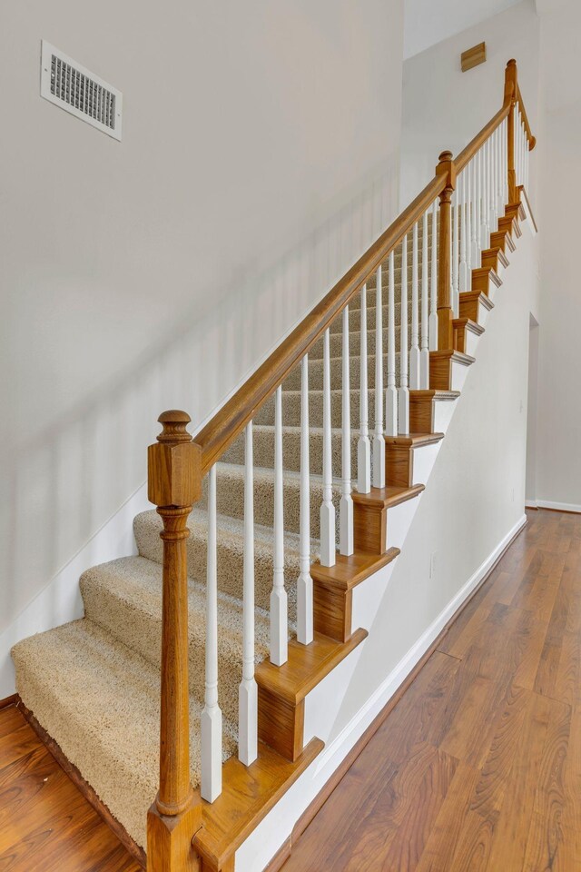 4008 Amber Way, Spring Hill, TN 37174 - staircase with baseboards and wood finished floors