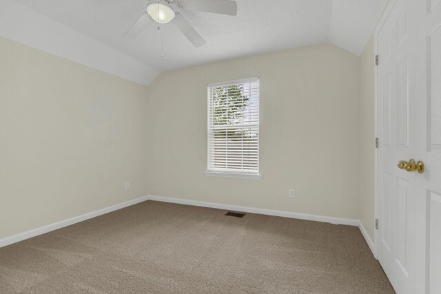 4008 Amber Way, Spring Hill, TN 37174 - additional living space featuring lofted ceiling, carpet flooring, a ceiling fan, and baseboards