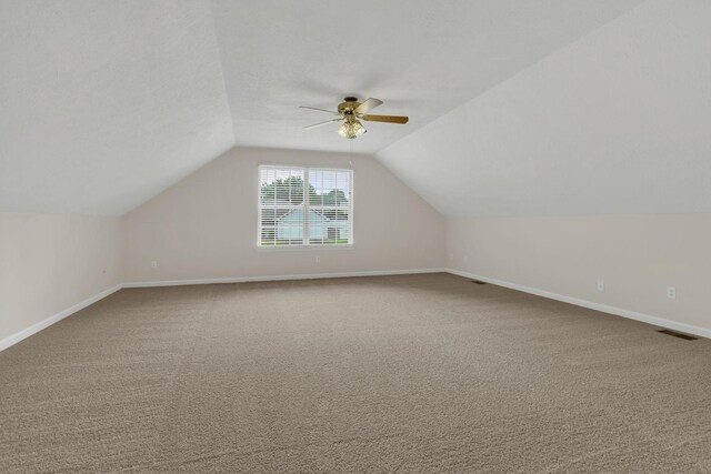 4008 Amber Way, Spring Hill, TN 37174 - bonus room featuring lofted ceiling, baseboards, a ceiling fan, and carpet floors