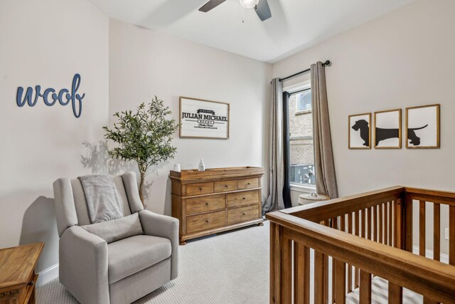 807 Caledonian Ct, Franklin, TN 37064 - carpeted bedroom with a crib and a ceiling fan
