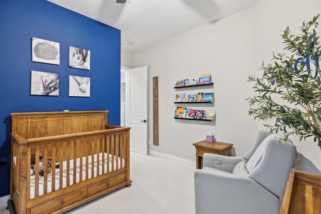 807 Caledonian Ct, Franklin, TN 37064 - carpeted bedroom featuring a nursery area and baseboards