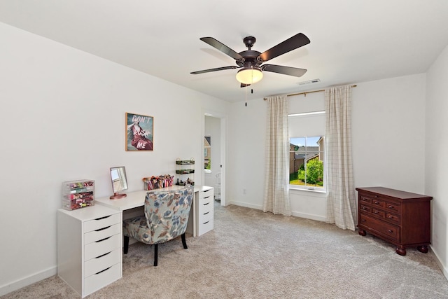 2019 Farm St, Mount Juliet, TN 37122 - office area with light colored carpet and a ceiling fan