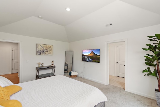 2019 Farm St, Mount Juliet, TN 37122 - bedroom with vaulted ceiling and light colored carpet