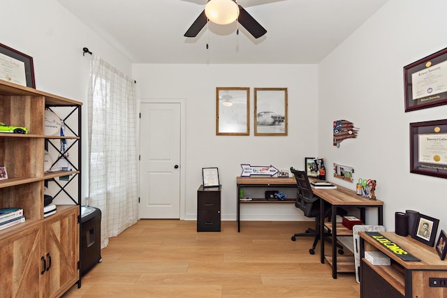 2019 Farm St, Mount Juliet, TN 37122 - office space featuring a ceiling fan and light wood-style flooring