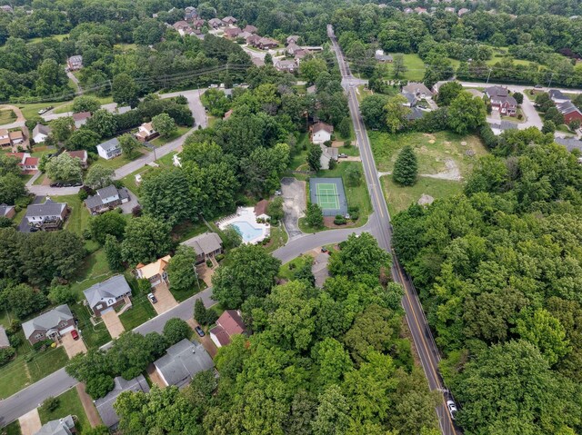 1068 Tulip Grove Rd, Hermitage, TN 37076 - aerial overview of property's location with nearby suburban area