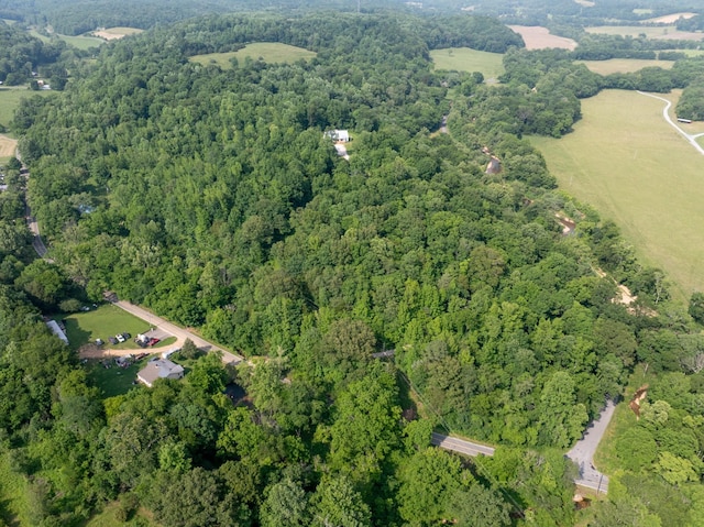 5660 Bold Springs Rd, Mc Ewen, TN 37101 - aerial view of property and surrounding area with a heavily wooded area
