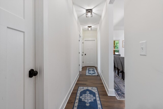 5660 Bold Springs Rd, Mc Ewen, TN 37101 - hallway with dark wood-style floors and baseboards