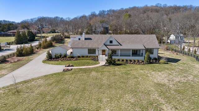 6115 Hillsboro Pike, Nashville, TN 37215 - view of front facade featuring covered porch and a chimney